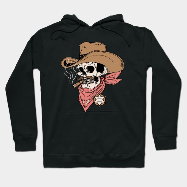 Skull Sheriff Hoodie by quilimo